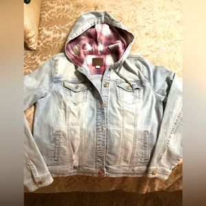 Jean jacket with hoodie